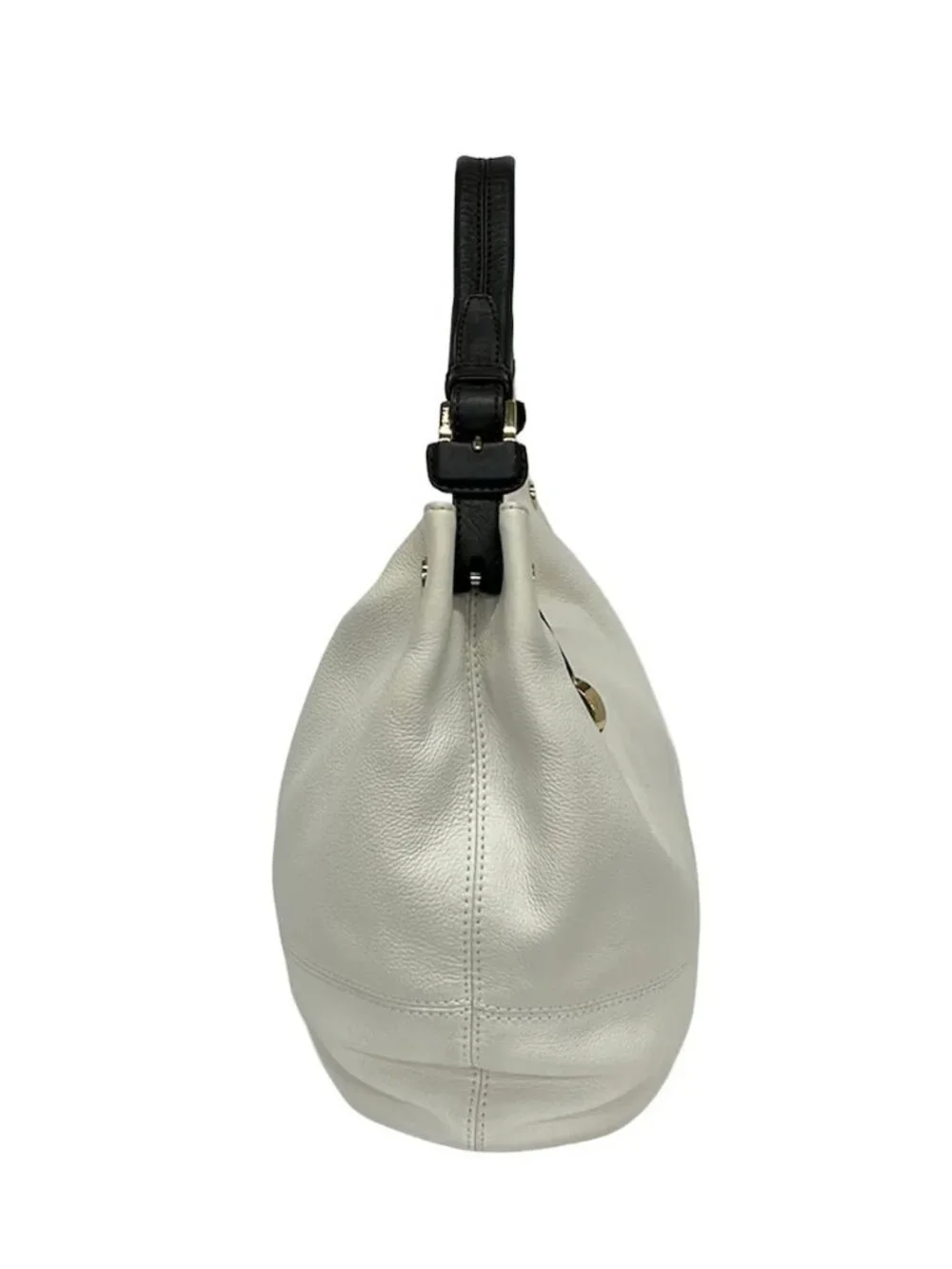 FURLA Montmartre White Dark Brown Leather Handbag